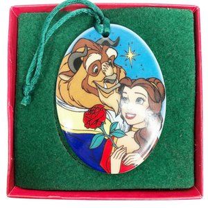 Beauty and the Beast The Enchanted Christmas Ceramic Ornament Disney Store 1997